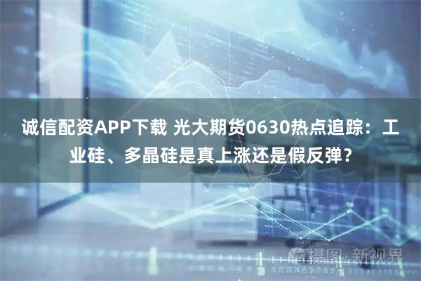 诚信配资APP下载 光大期货0630热点追踪：工业硅、多晶硅是真上涨还是假反弹？